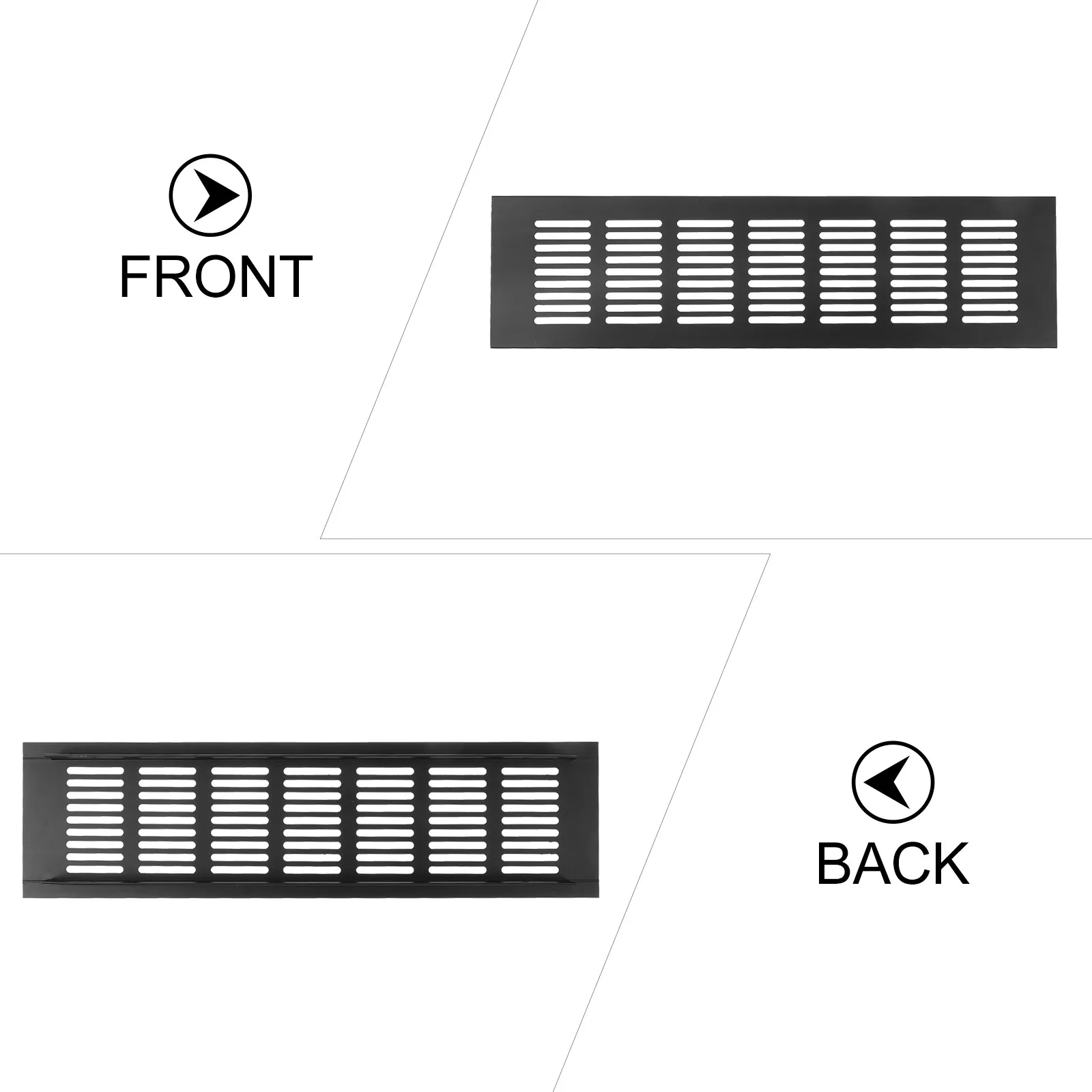 

1 шт. сетчатая вентиляционная решетка из алюминиевого сплава для шкафа, черная, 300x80 мм, прямоугольная, для обувного шкафа/гардероба