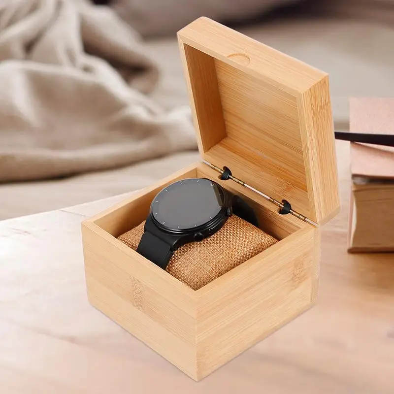

Watch Box Home Storage Boxes Men Strap Case Luxurious Packaging Wood Bamboo Bracelet Holder Chic for Men Band Strap Wooden