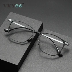VICKY Ultra-light Aluminum Titanium Business Fashion Eyeglasses Anti-Blue Light Reading Glasses Men Myopia Prescription 20241