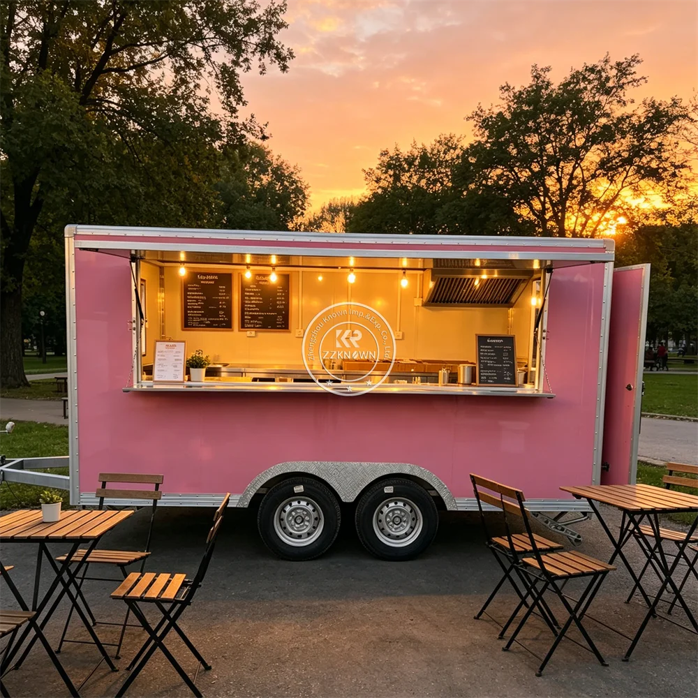 

High Quality Mobile Food Trailer Coffee Van Street Concession Trailer Juice Food Truck With Full Kitchen System