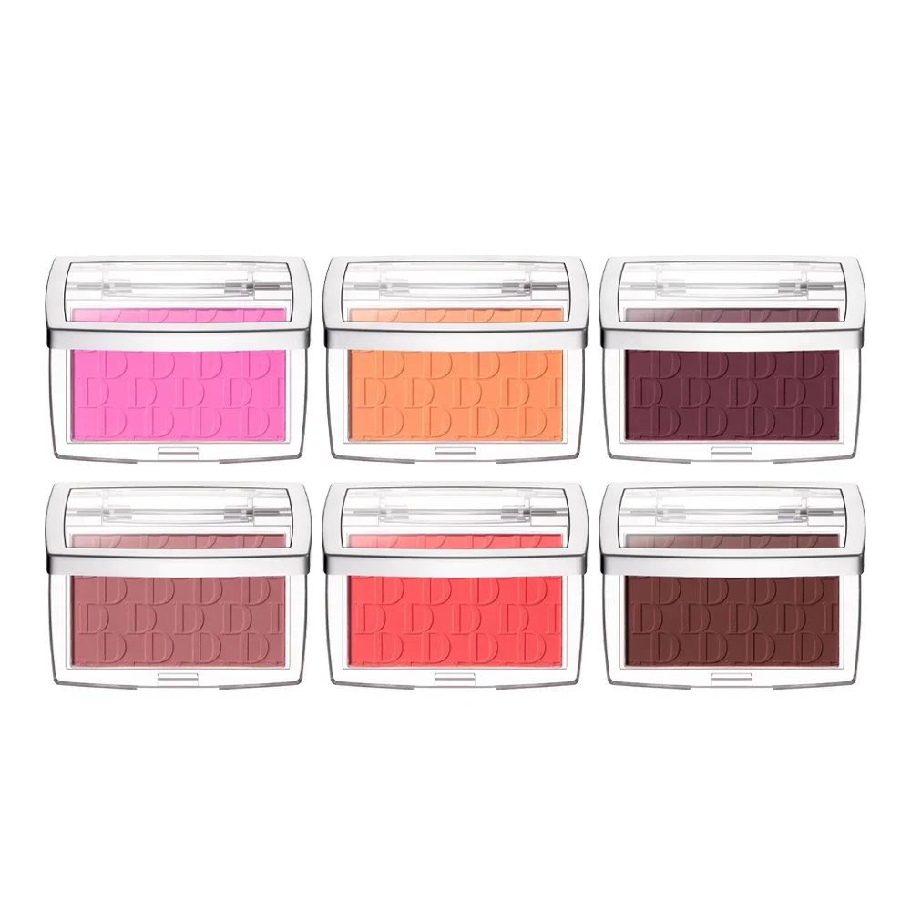 Geprägtes Puder erröten Pfirsich rosa Korallen tönung Make-up 3d Relief erröten Palette braune Wange Kontur Rouge Kosmetik Gesicht hellt auf