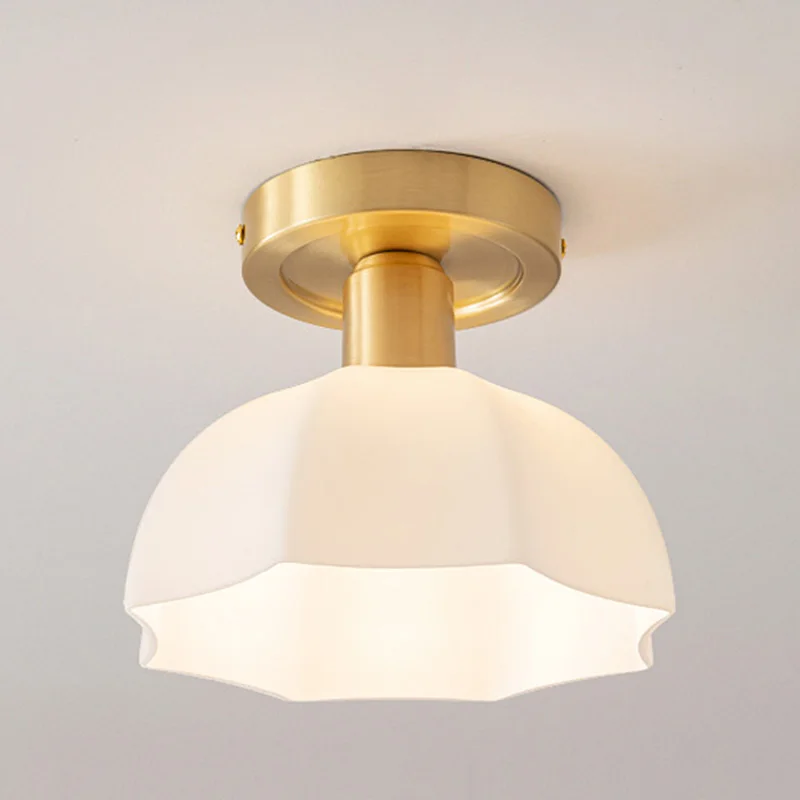 

Entrance Porch Copper Aisle Light Minimalist Restaurant Bar Hanging Line Lamp Corridor Balcony Bedroom Bedside Small Chandelier