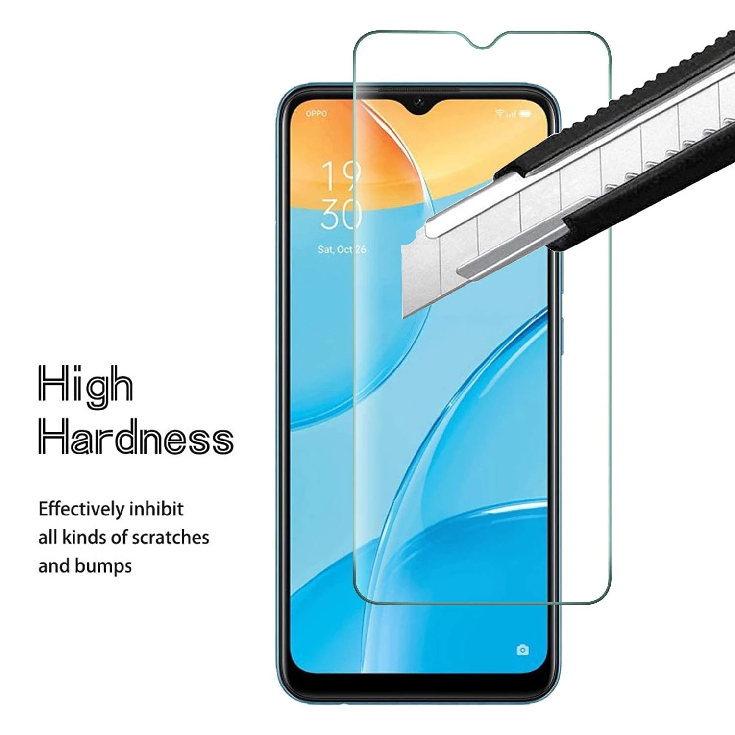 9H Screen Protector For OPPO A15 A15S 2/4Pcs HD Tempered Glass