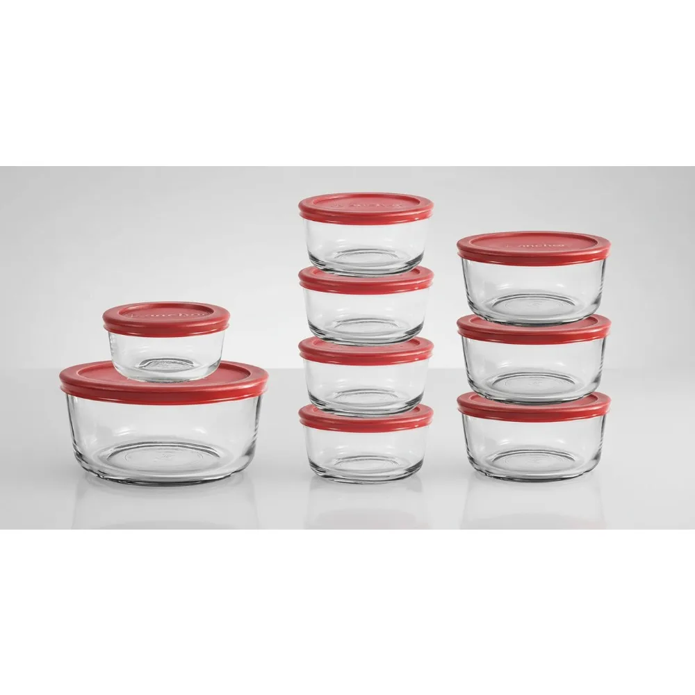 

18-Piece Glass Food Storage Containers Set with Lids - Microwave & Oven Safe - Meal Prep Essentials
