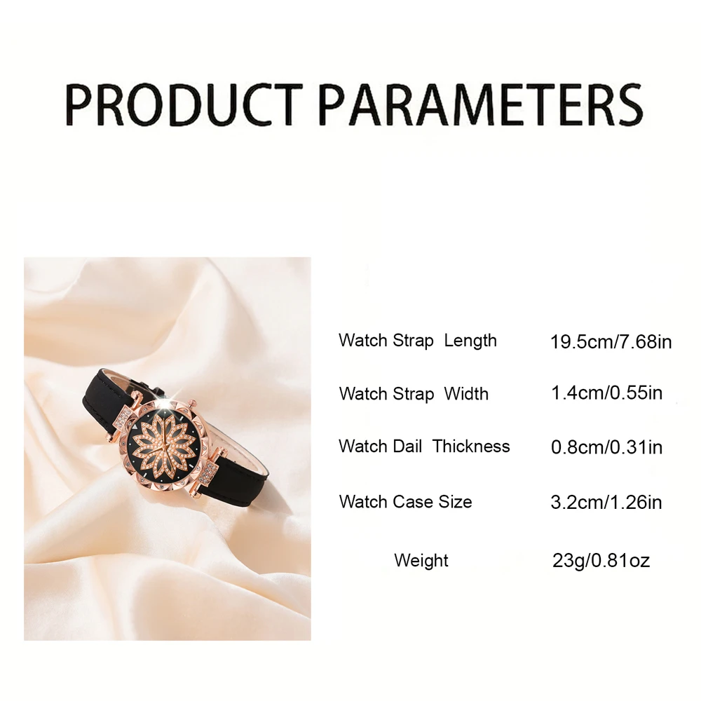 New 5pcs Set Watches Women Leather Band Ladies Watch Simple Casual Women\'s Analog WristWatch Bracelet Gift Montre Femme Relogio