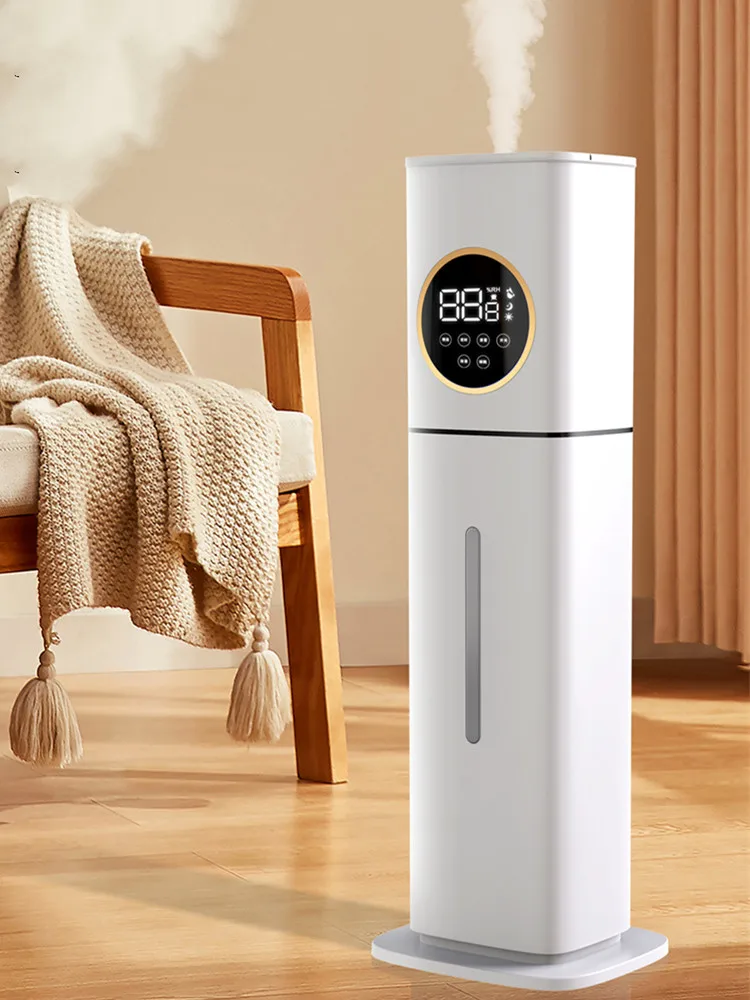 6L 플로어 스탠딩 가습기 가정용 음소거 원격 제어 침실 사무실 대용량 아로마 테라피 듀얼 코어