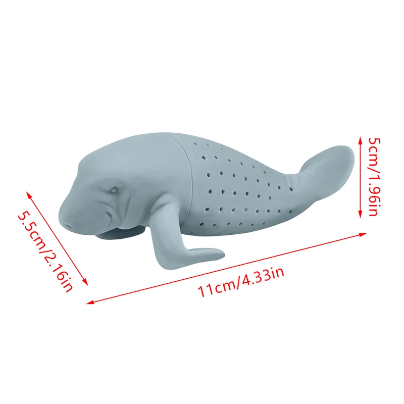 1 шт., Силиконовый Фильтр для чая в виде дельфина