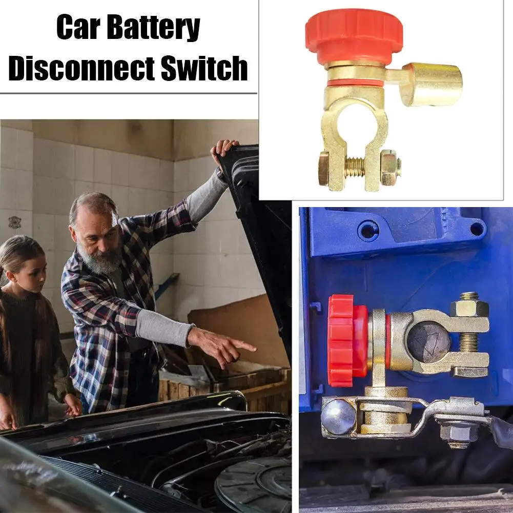 Car Battery Terminal Switch Quick Disconnect Isolator Truck Off Battery Parts Disconnect Black Auto Cut Switch Parts Red C4K1