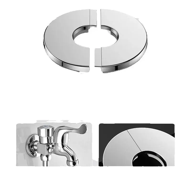 

Stainless Steel Water Pipe Wall Flange Cover Self Adhesive Shower Faucet Decorative Cap Pipe Escutcheon Kitchen Tap Accessories