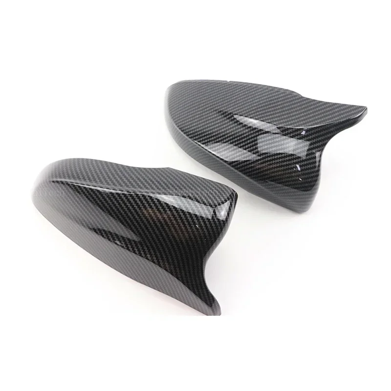 Glossy Black Carbon Pattern Rearview Exterior Side Mirror Cap for Volkswagen VW  MK6 Golf 6 GTI 2009-2014 Bat shape