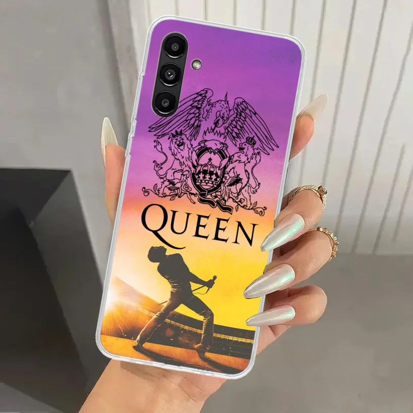 Rock Funky Freddie Mercury Queen Phone Case for Samsung Galaxy A15 A25 A35 A55 A14 A24 A34 A13 A53 A12 A52S A23 A33 A24 A34 A03S