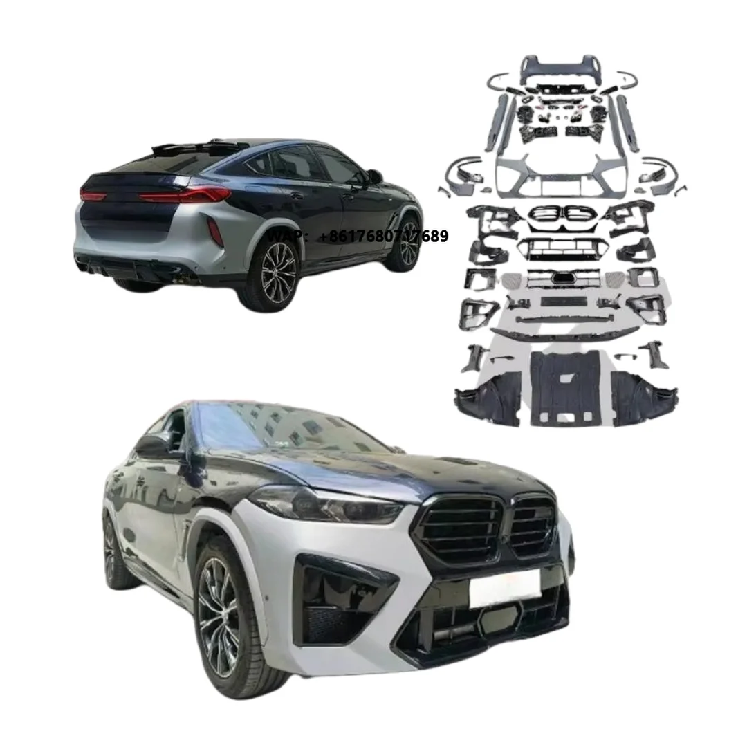 Body Kit for X6 Series G06 2023+ Upgrade to 2025 Latest Style G06 LCI X6M F96 Car Accessories pp Grille Bumper Mudgruard