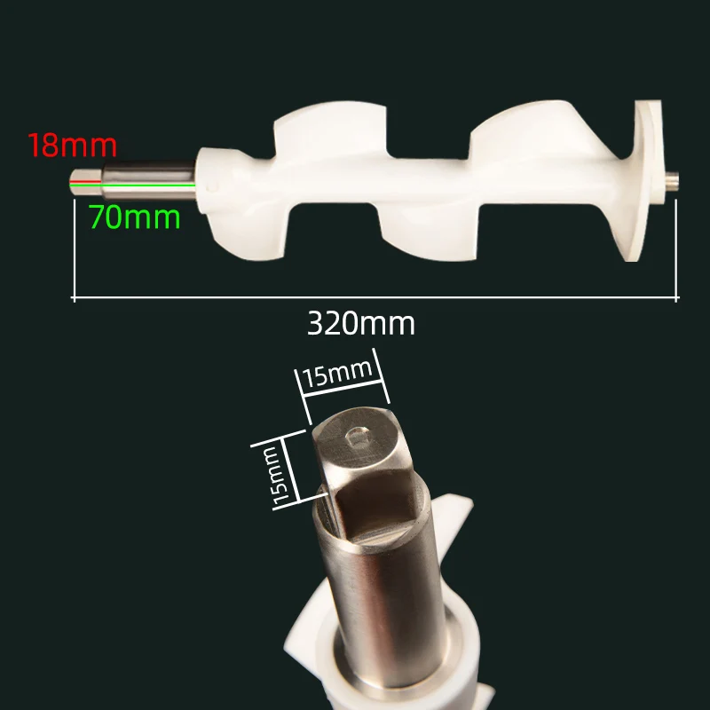 Máquina de sorvete, vara de agitação, eixo de agitação, haste de agitação, comprimento 31.5 cm, peças de reposição para máquina de sorvete