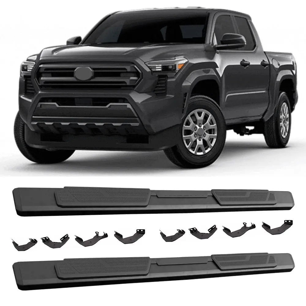 2pcs Silver Running Board Fits for Toyota Tacoma 2024 2025 Side Step Nerf Bar