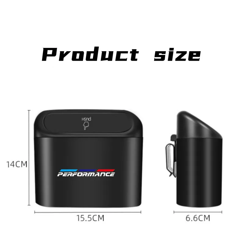 Car Trash Bin Hanging Vehicle Garbage Dust Case Storage Box for BMW M Performance E46 E39 E90 E36 E60 E30 X3 X5 Car Accessories