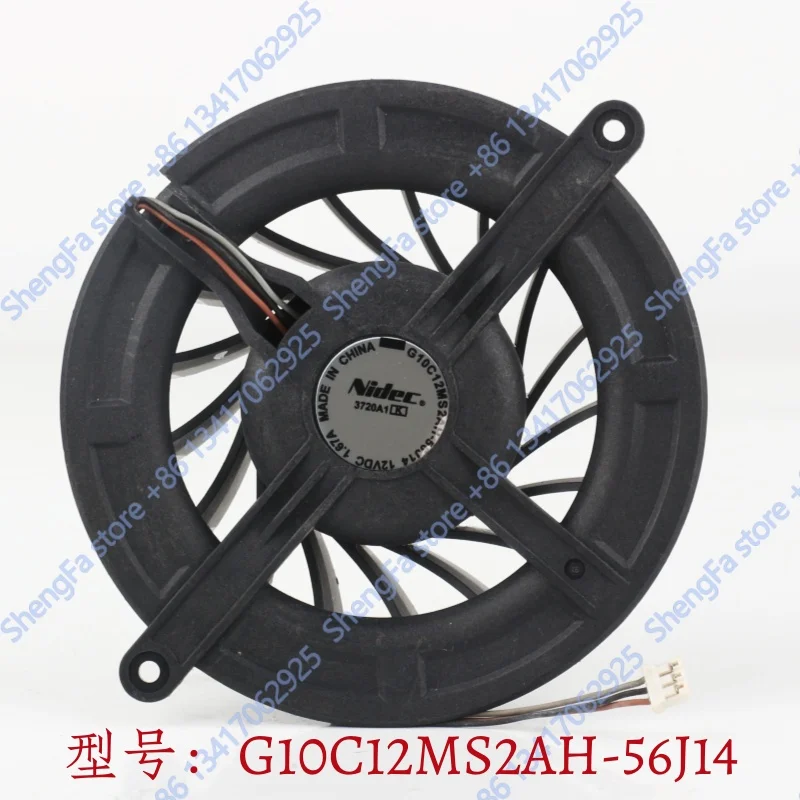 Original genuine product Nidec 24V 48V AC EC 12030 12CM 120X120X30MM 3-wire G10C12MS2AH-56J14 cooling fan DC 12V 1.67A