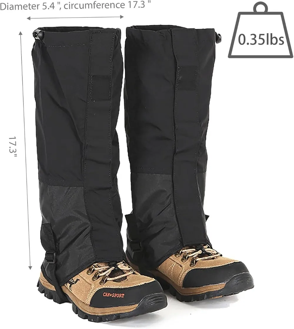 

Зимние снегозащитные гетры для походов - водонепроницаемые накладки на щиколотки для снежных трекингов и катания на лыжах - универсальный размер для мужчин и женщин