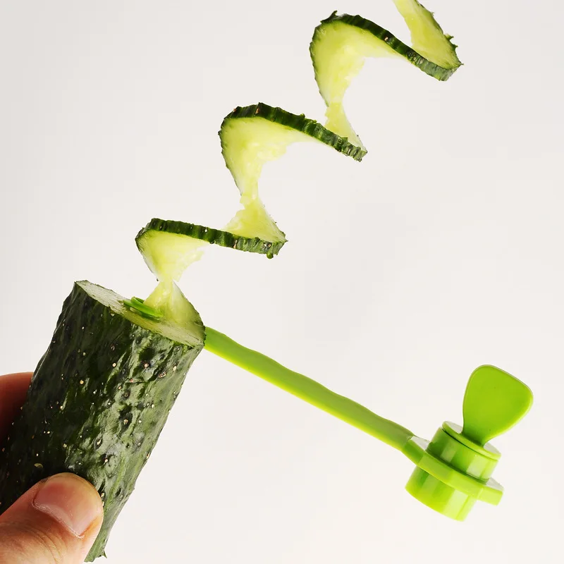 Amazing Vegetable Roll Machine Creative Lazy Man Spiral Cucumber Cutter Whirlwind Potato Slicer Rotating Potato Tart Knife