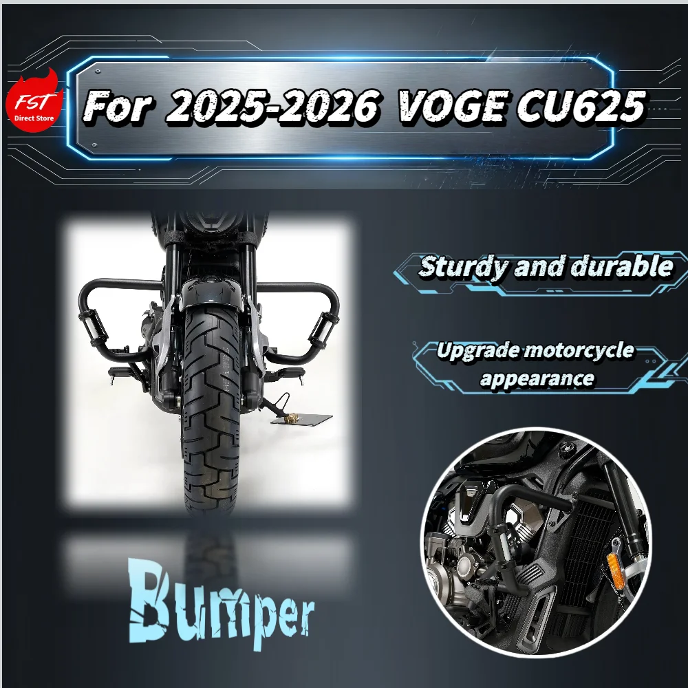 For 2025-2026 VOGE CU625  Automatic Motorcycle Crash Bar Bumper Anti-fall Slider Racing Guard Modified Accessories