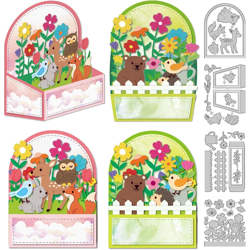 Schneideformen aus Kohlenstoffstahl mit Zoo-Motiv für DIY-Scrapbooking, Fotoalbum, dekorative Prägung, Papierkarten, verschiedene Formen