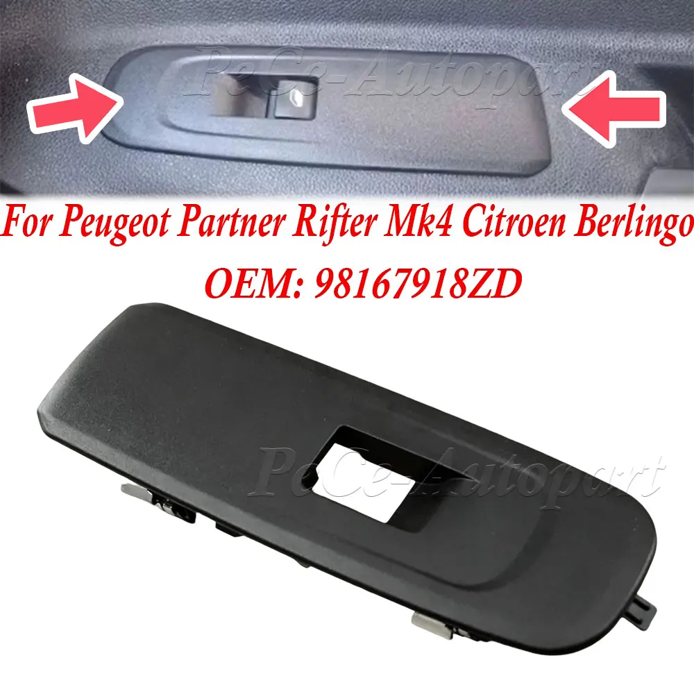 For Peugeot Partner Rifter Mk4 Window Switch Trim Frame 98167918ZD Car Glass Lift Button Bezel Plate Interior Accessories