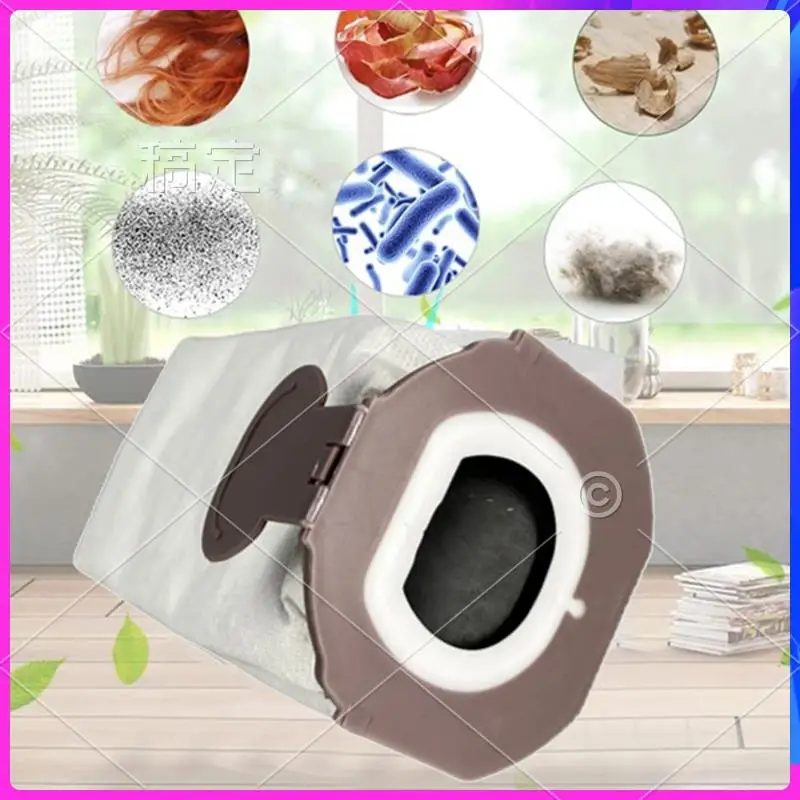 

AU-4Pcs Replacement Dust Bag For Vorwerk VK7 FP7 Vacuum Cleaner Parts Antibacterial Activated Carbon Garbage Bag