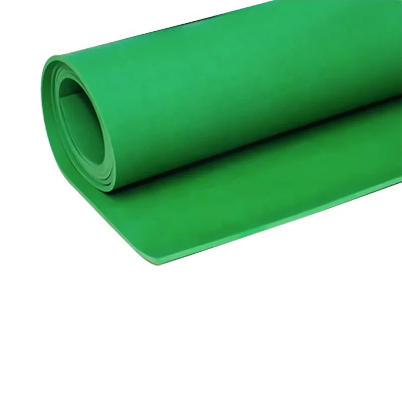 Venta Directa de Fábrica, Lámina de Goma de Silicona Verde Flexible y Duradera, Absorción de Impactos, 1m de Ancho, Grosor Personalizado de 0.2mm a 6mm