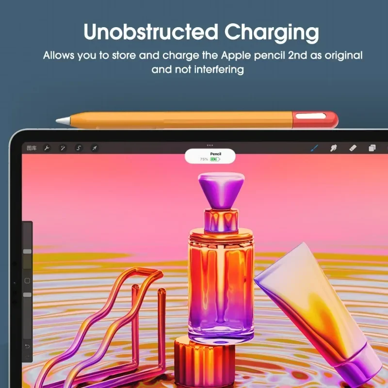 Apple Pencil Pro için silikon Stylus Kapak Dokunmatik Ekran Kalemi Kavrama Kılıfı Apple Pencil için Darbeye Dayanıklı Anti-Scratch Koruyucu Kılıf