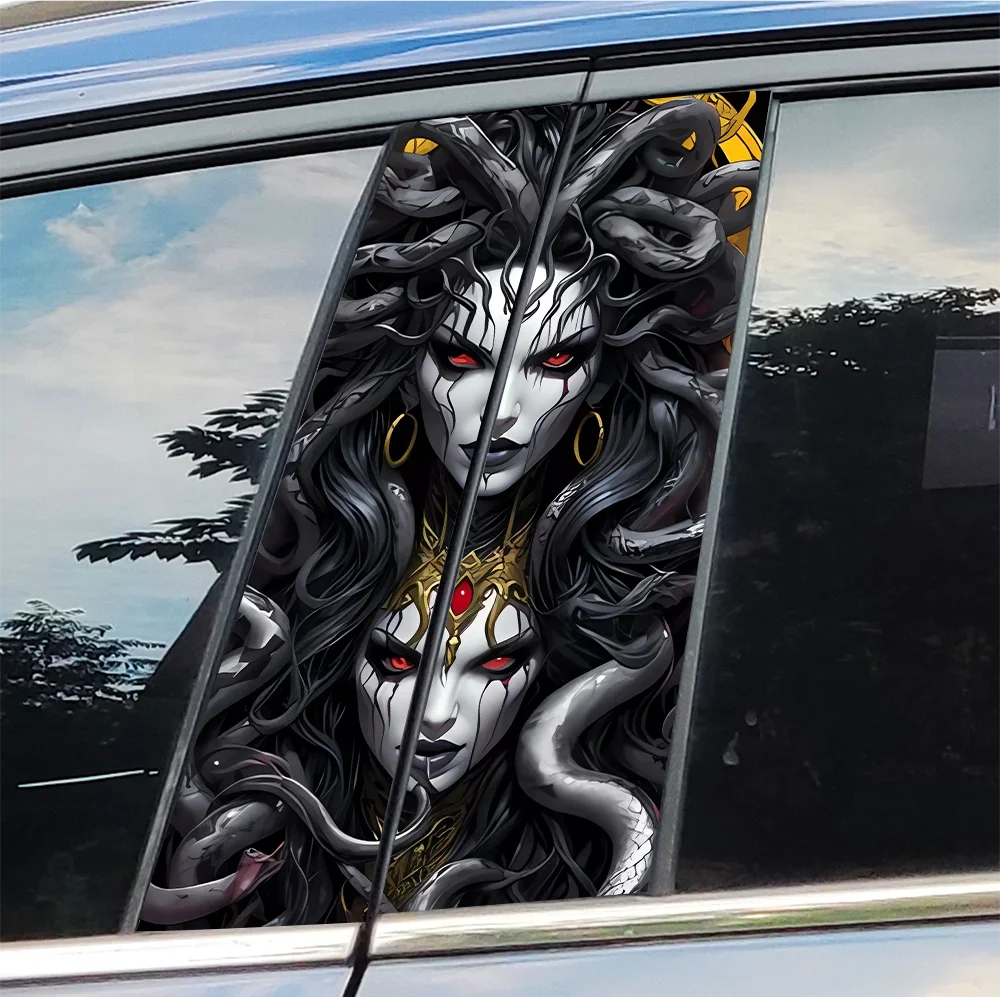 

Medusa Car Stickers Auto B Pillar Waterproof Funny Decoration Cover Scratches Sunscreen Car Doors Pillar Vinyl Decal Accessories