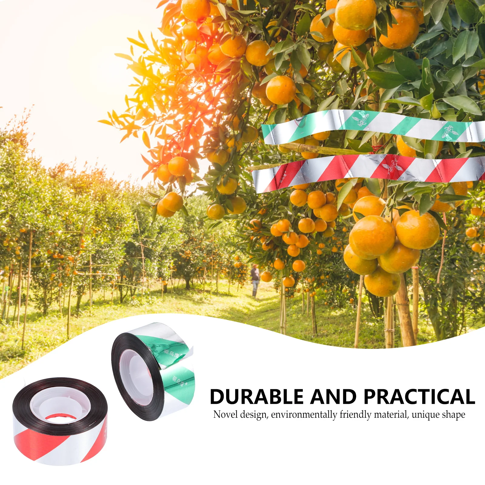 

2 Rolls 80M Reflective Scare Bird Ribbon Tape Deterrent Pest Control Solution Safe Durable Long Life Garden Use
