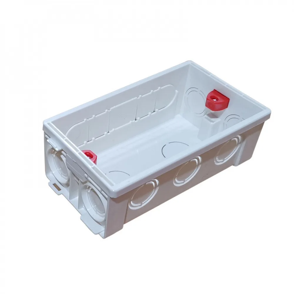 White Mounting Back Box 146 Type Internal Cassette Junction Box PVC Flame Retardant Box for 146x84mm Wall Switch and Socket