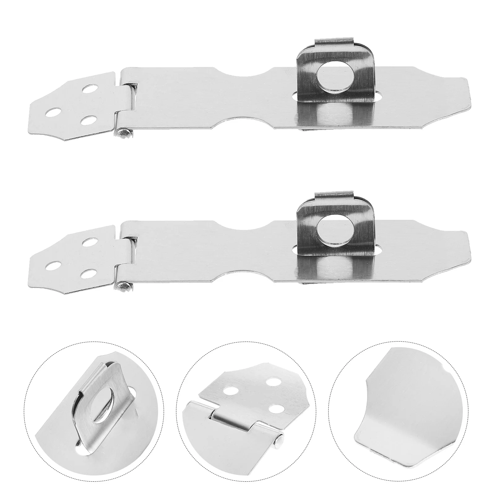 8 قطعة سقيفة دائمة مزلاج الباب أقفال الحظيرة الأجهزة سهلة التركيب للمنزل أثاث المكاتب السلامة غلق بمشبك مزلاج الباب غلق بمشبك قفل #5