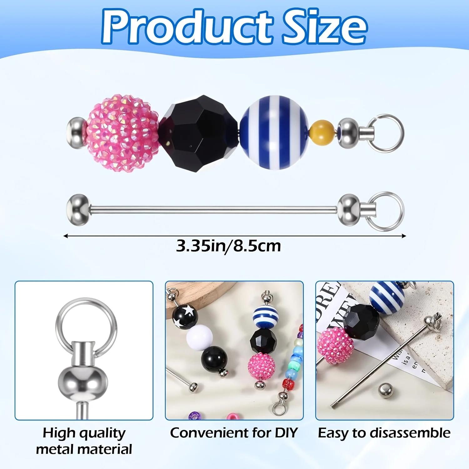 Practical Wholesale Keychain Making Supplies Exquisite Blank Beading Bars DIY Jewelry Accessories Stylish Car Key Decor 25pcs view 4