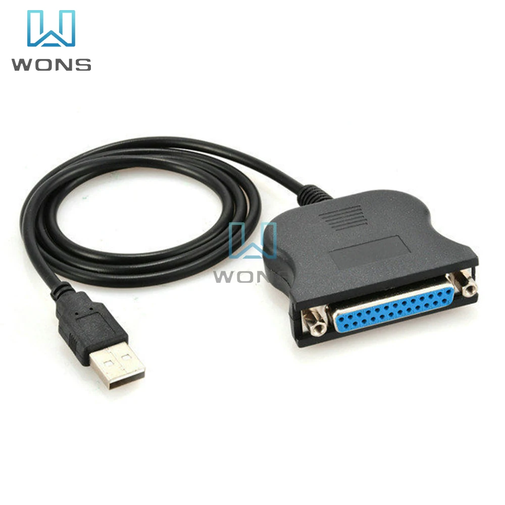 USB to 25 Pinhole Parallel Port Cable Converter DB25 Interface Style Parallel Port Printer Data Cable Connection Cable Adapter