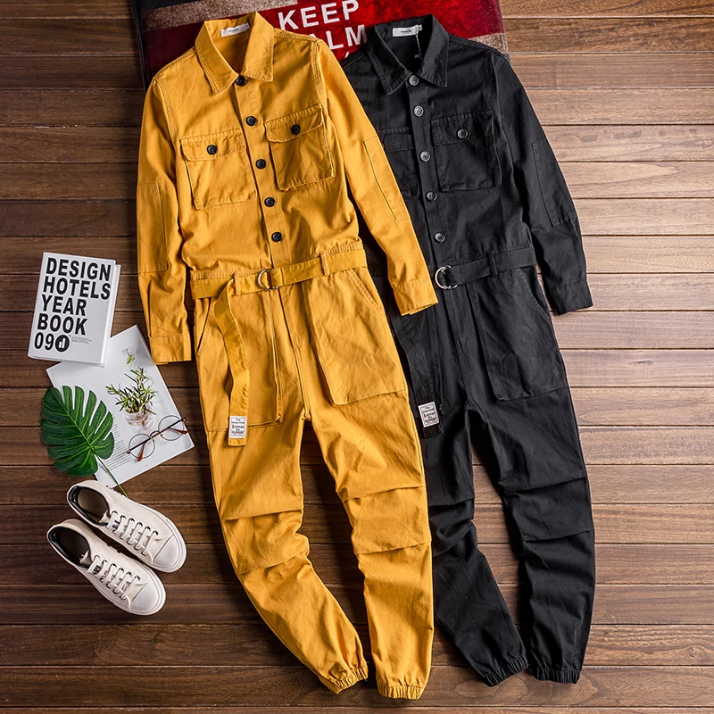 

Casual ex Spring Autumn Overalls Set Bar Workwear Men's Bib Pants Leisure Suiting Youthful Energy Sle