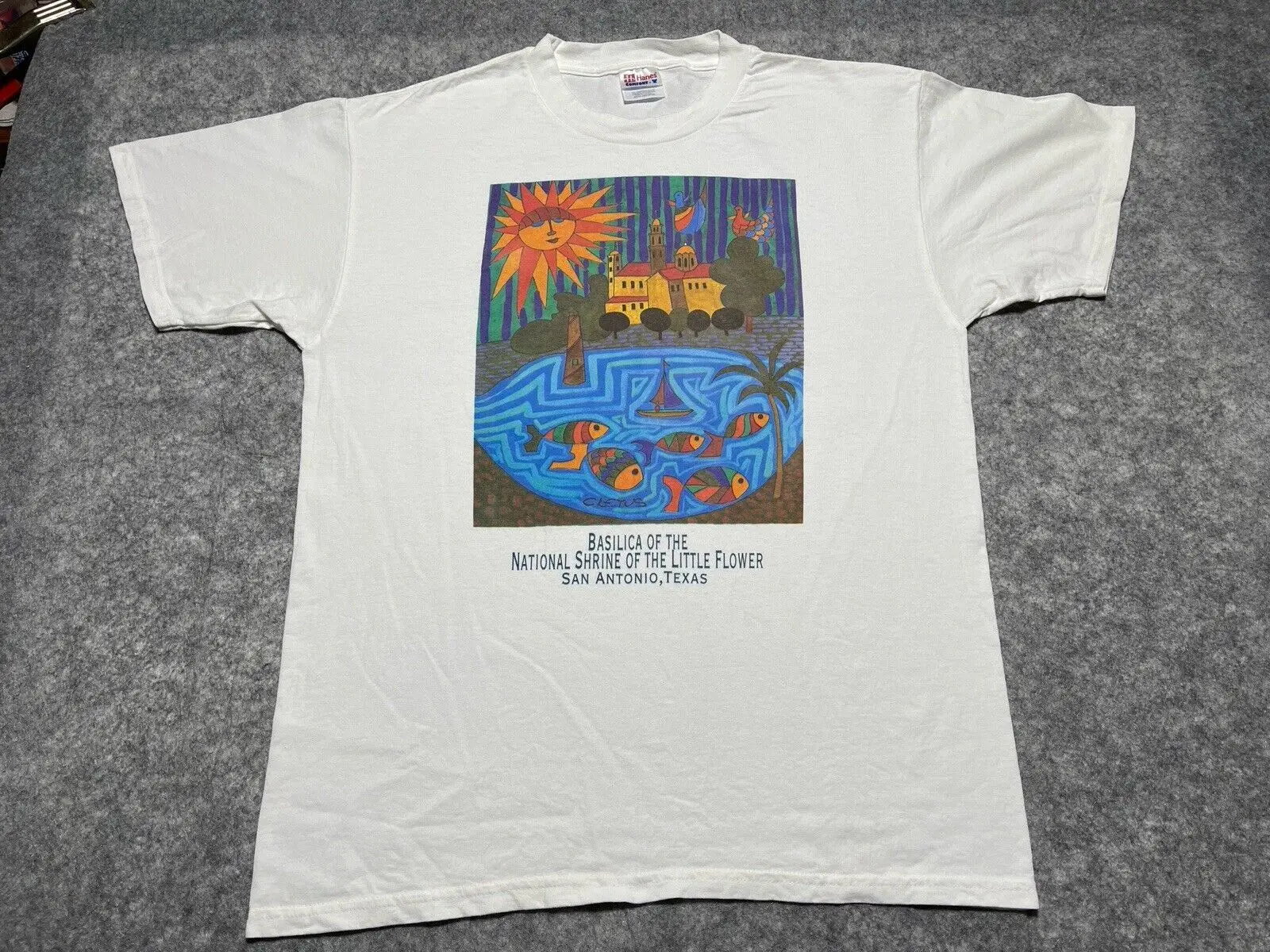 Basilica of the national Shrine of the Little Flower SATX VTG Shirt Catholic