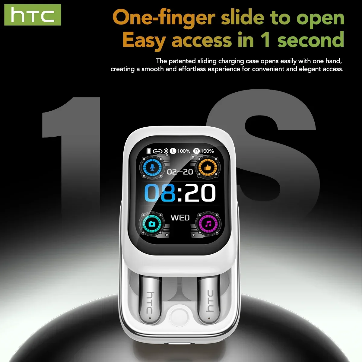 【HTC NE48】سماعات بلوتوث V6.0 TWS داخل الأذن سماعات رأس لاسلكية AI مترجم ياربود شاشة LED عالية الدقة للحد من الضوضاء الاتصال #2