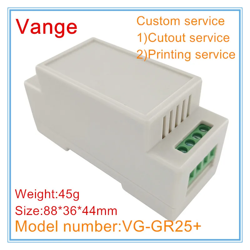 Vange terminal block junction box 88*36*44mm ABS plastic enclosure din rail box