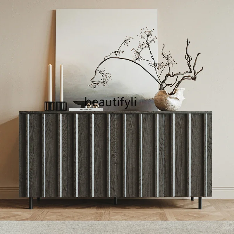 

Medieval style dining side cabinet against the wall storage retro living room display entrance cabinet