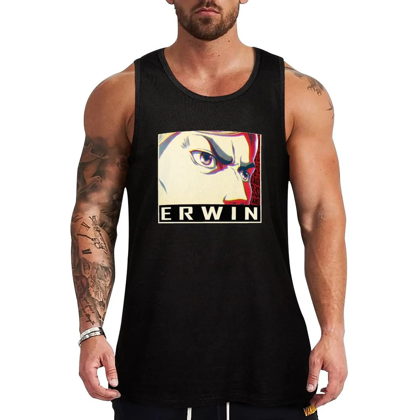 

Erwin Smith Tank Top Men's sports t-shirt bodybuilding Japanese t-shirt Top summer