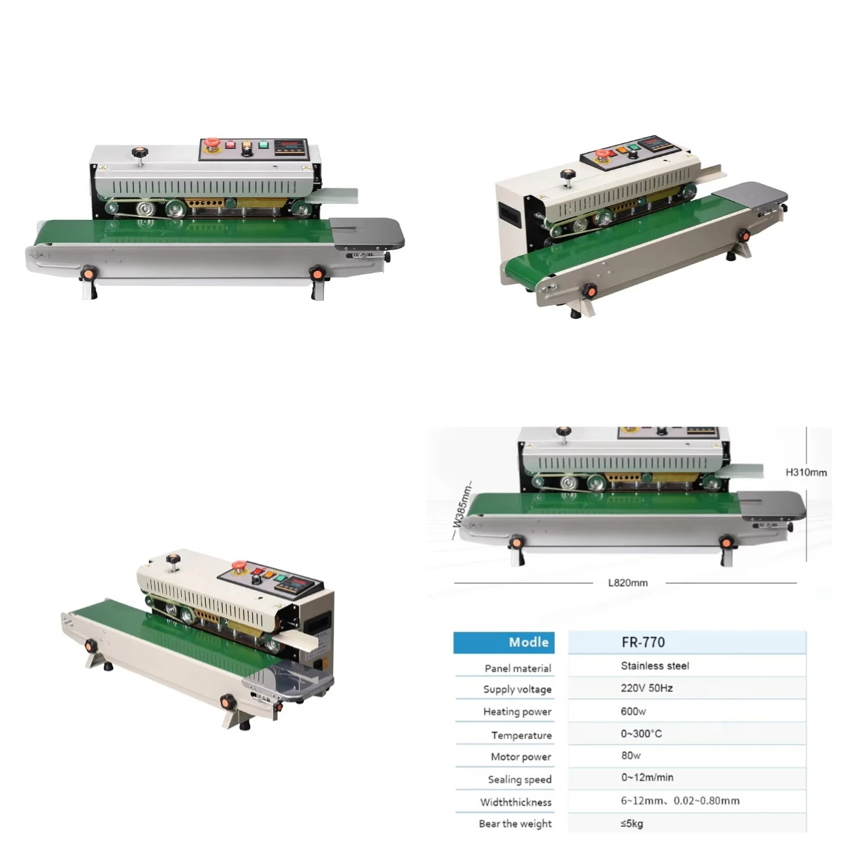 

STLFR770 Continuous Sealer Maquinas Seladoras Nitrogen Continuous Sealer Food Sealer