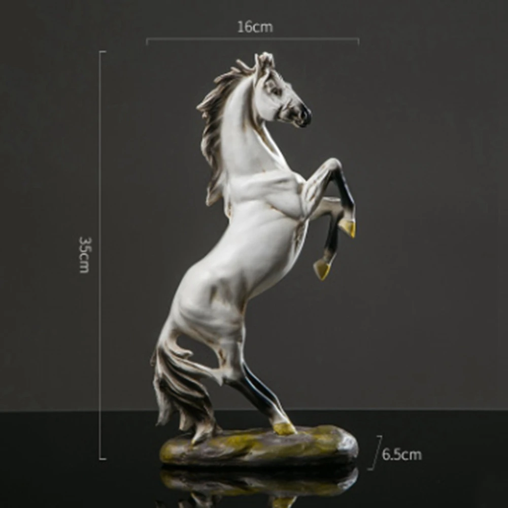 A84E-2X Galloping Horse Statue For Home Decor Modern Horse Figurine Sculpture Office Decoration Crafts