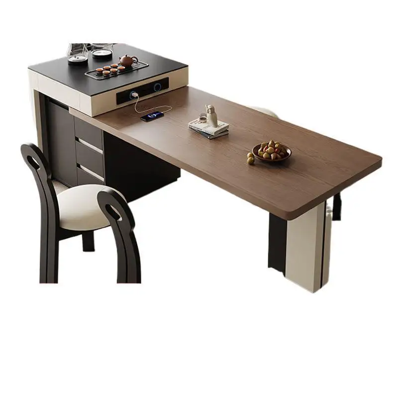 

Simple, Slate, Retractable, Island, Dining Table, Household, Modern, Versatile