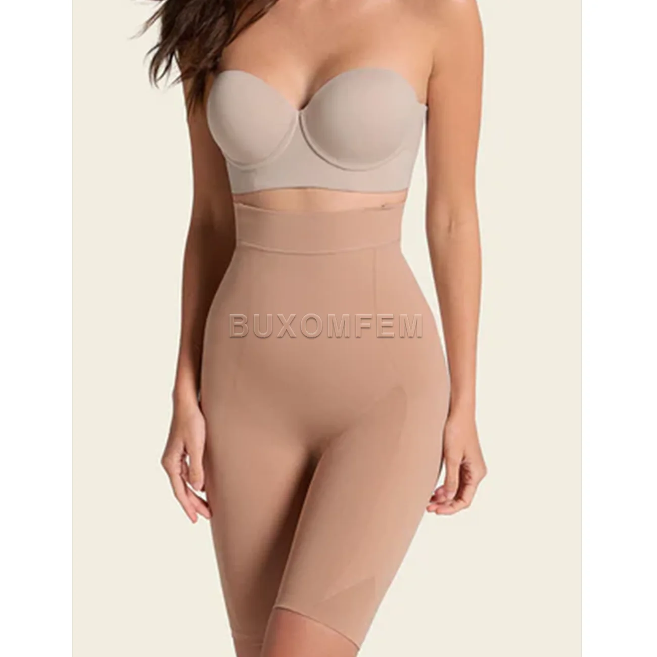 

Сжатые бесшовные облегающие шорты, трусики с высокой талией для женщин, невидимые трусики с эффектом пуш-ап, подтягивающие ягодицы, Fajas со съемными бретелями