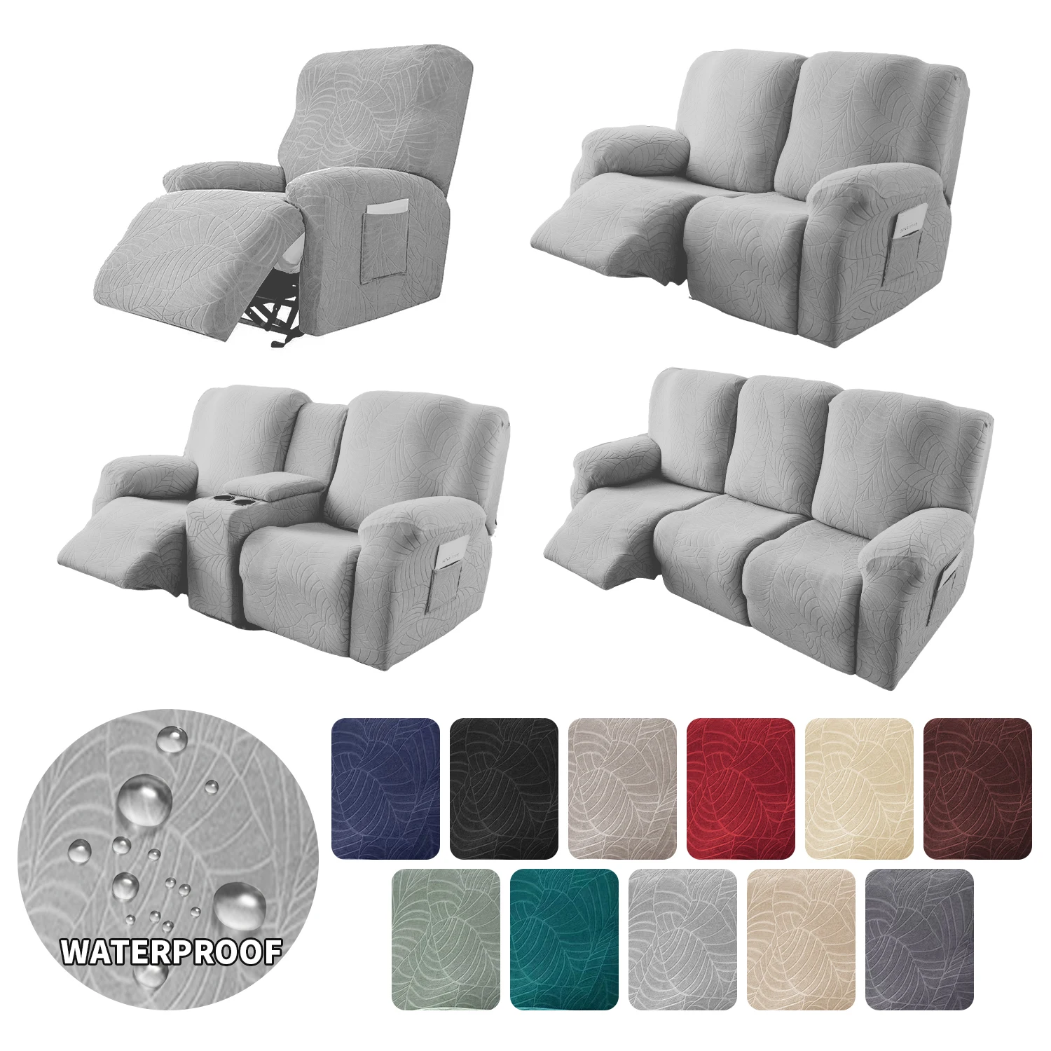 

Waterproof Recliner Sofa Cover Jacquard Slide Chair Sofa Protector Lazy Boy Relaxing Armchair Living Room Sofa Cover