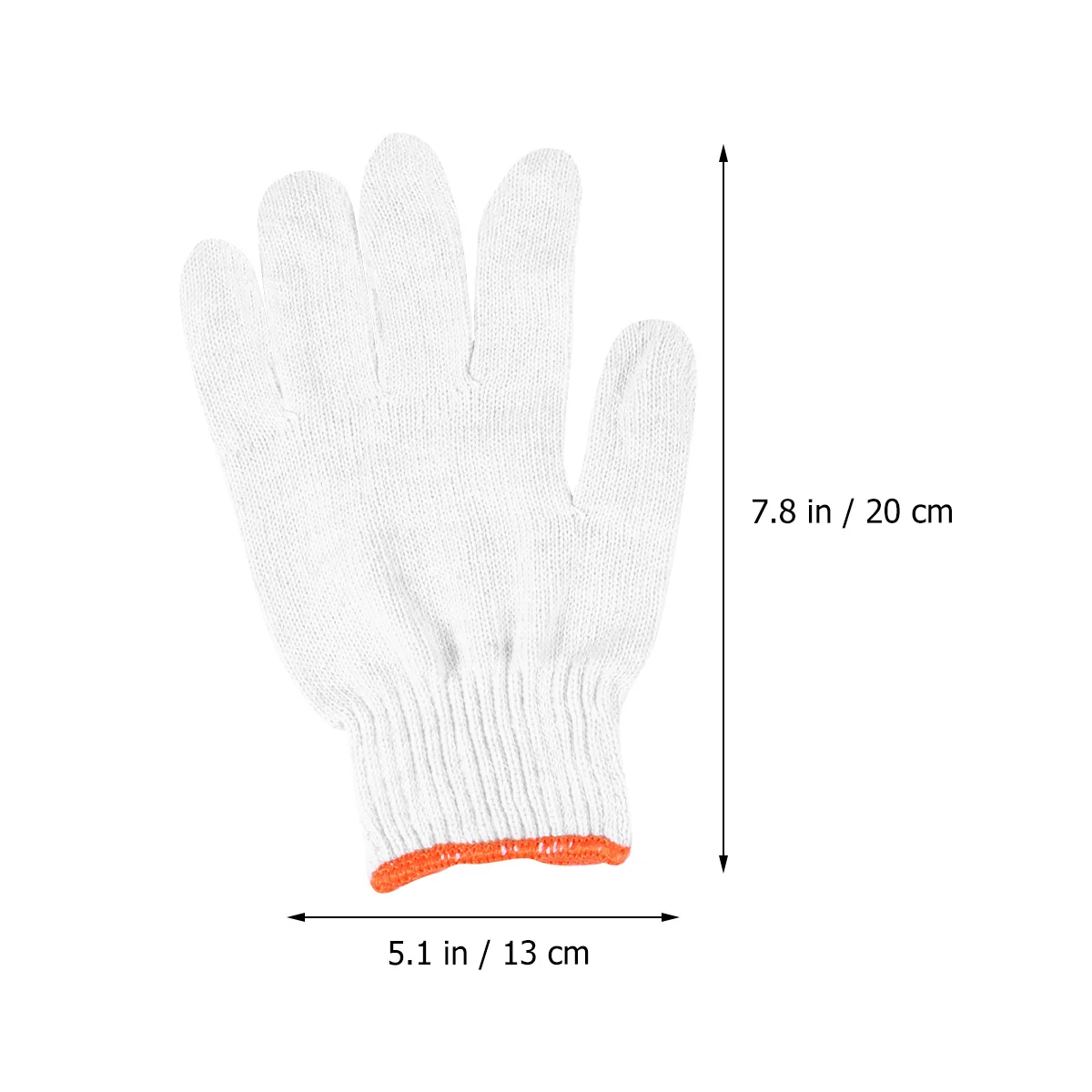 

24 Pairs Nylon Anti Work Gloves Cotton Yarn Protective Mittens White Skid Resistant Labour Safety