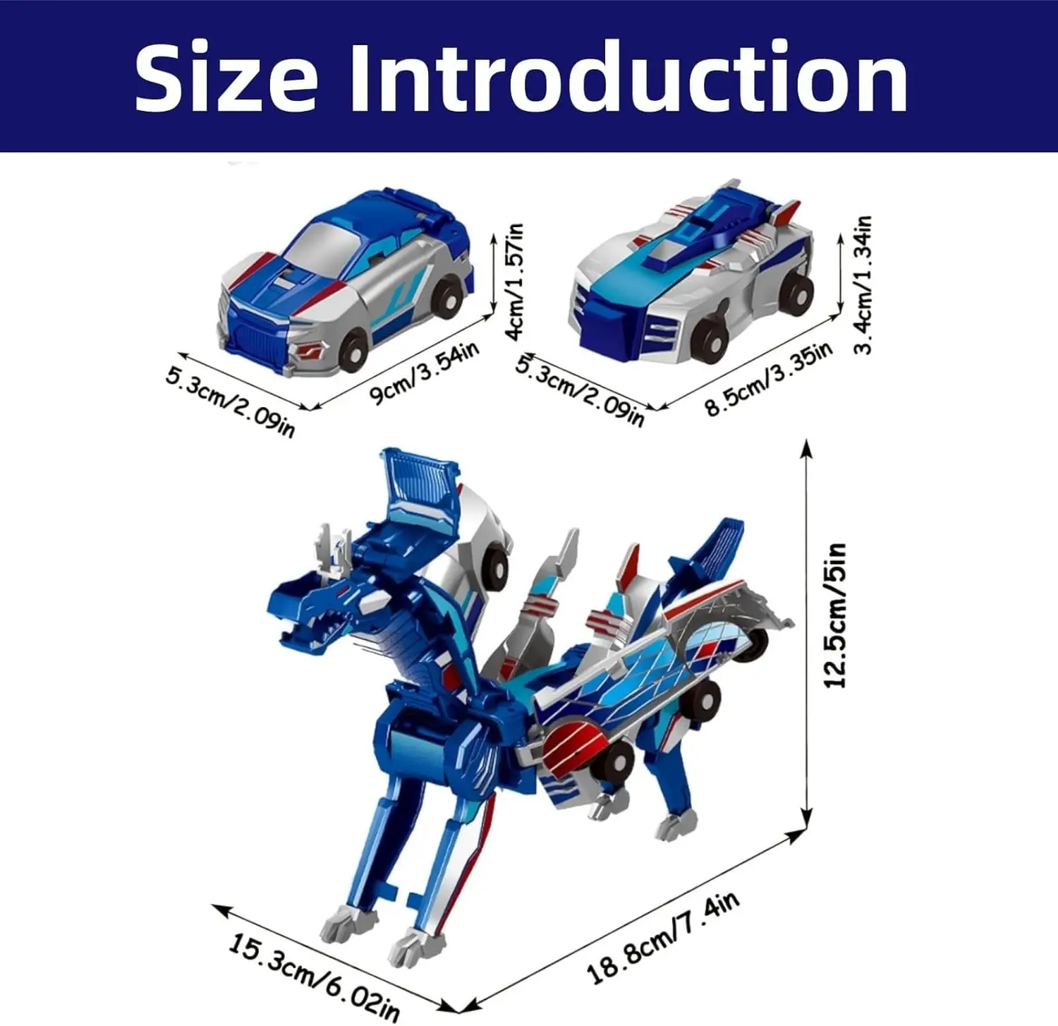 Ensemble de jouets de dinosaure et de voiture transformant – Véhicule robot à réaction Crash, ensemble de jouets interactifs pour enfants