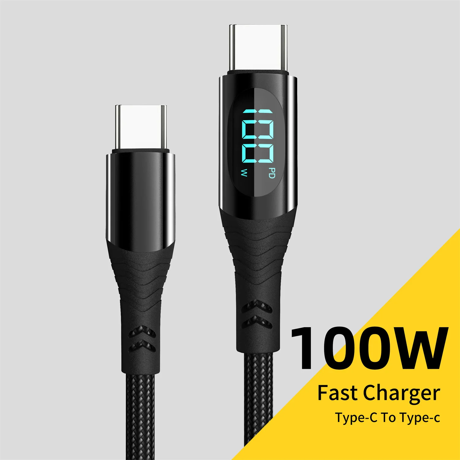 PD 100W USB Type C To USB C Cable for iPhone 15 Pro Max Macbook 5A Fast Charging Charger Data Wire Cord Type-C USBC Cable 1M/2M