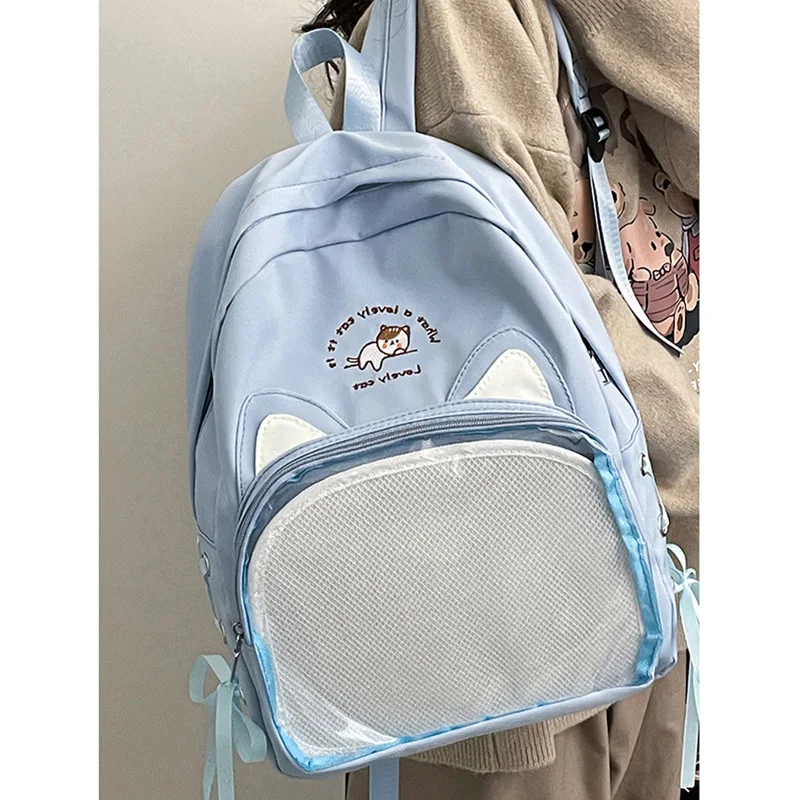 Japanese Kawaii Itabag For 20cm Doll School Bags For College Student Backpack Women Cat Ears Lovely Backpacks Mochilas Mujeres