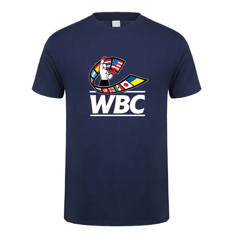 WBC Boxing T Shirt Summer Men Cotton Short Sleeve T-shirts Man Tops Tee DZ-144